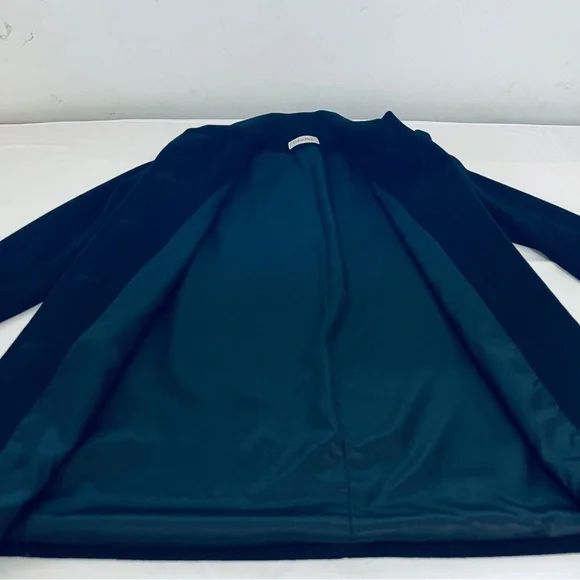 Vintage 1990s Calvin Klein 100% Merino Wool Single Breasted Walker Car Coat - 8 - Picture 10 of 15